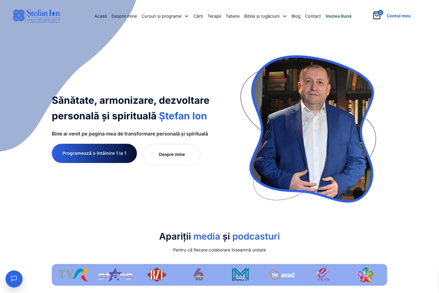 Ștefan Ion: Angebote und Inhalte auf einer Website