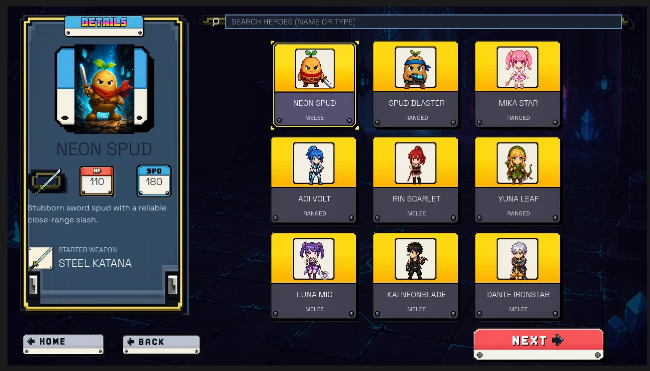Project screenshot: Unlimited Survivors