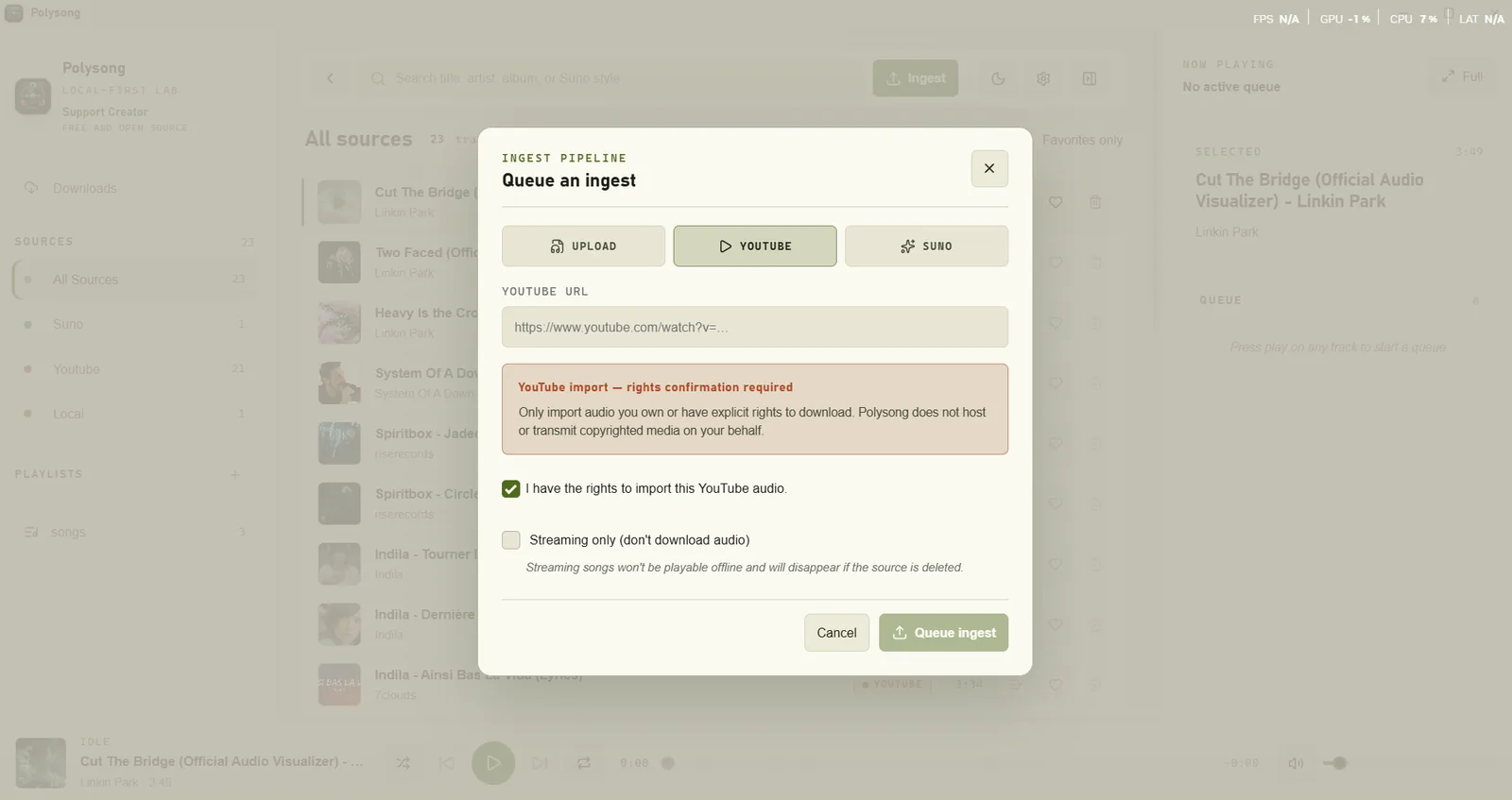 Project screenshot: Polysong
