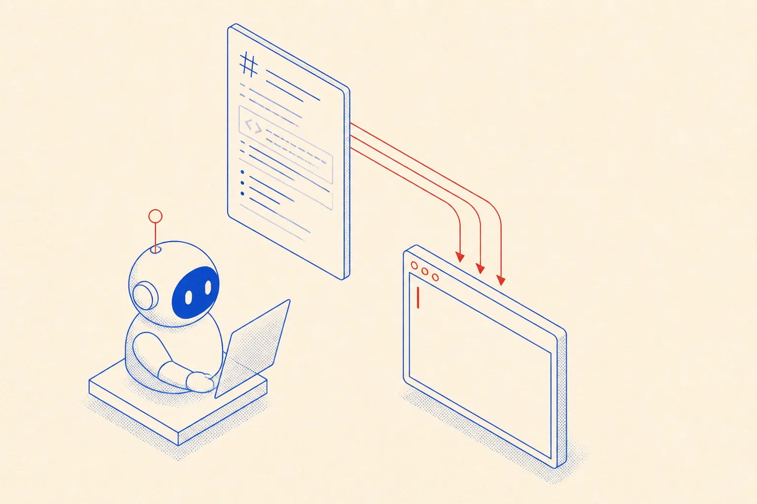 Schema di un agente AI che legge file di memoria markdown per gestire uno stack Docker Compose