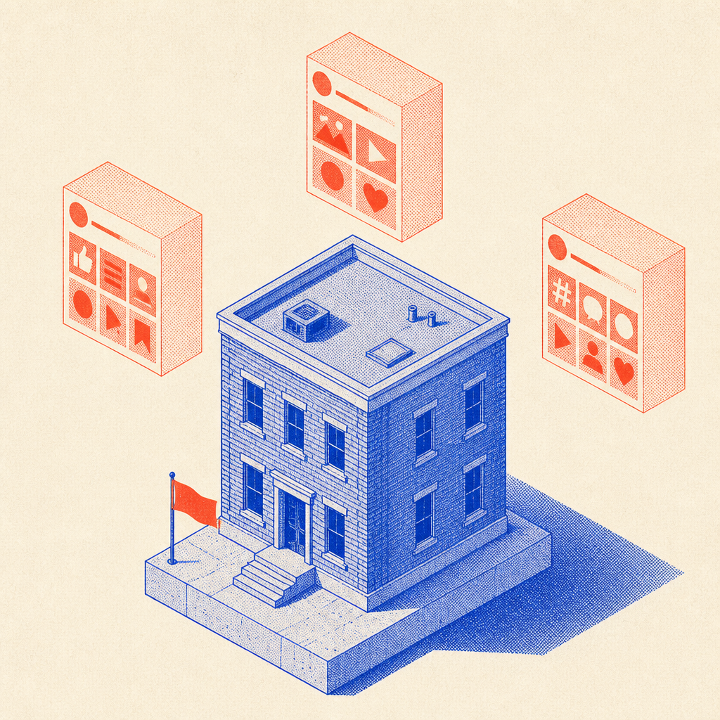 O afacere construită pe propria sa fundație web, în contrast cu cutiile de social media închiriate care plutesc
