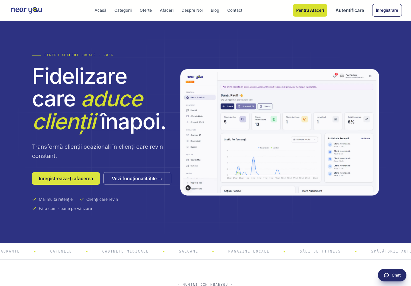 NearYou public page for businesses